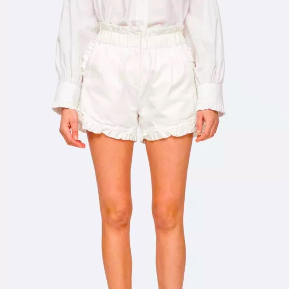 Sea NY ruffle high waisted shorts (white) size 0